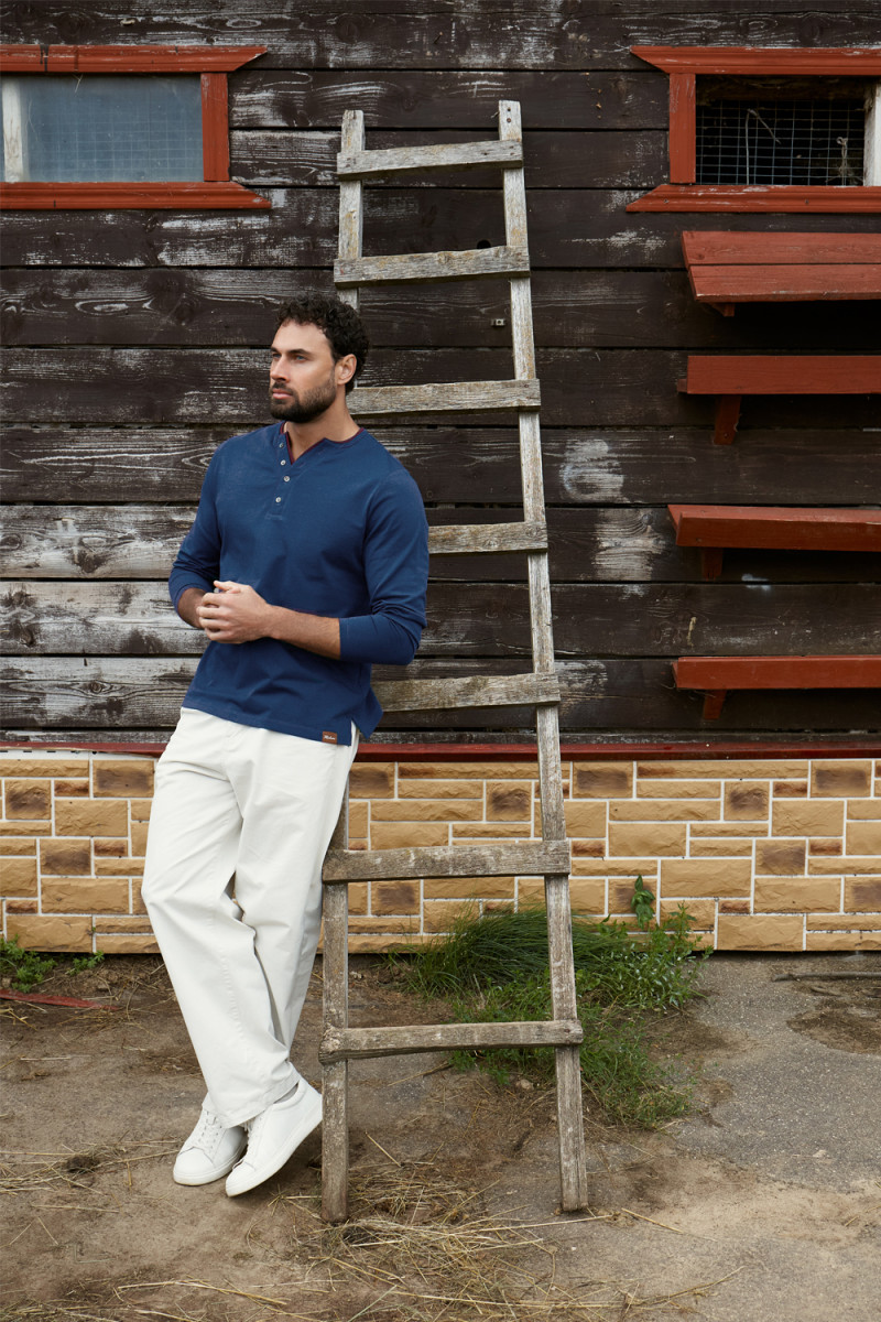 Лонгслив Slim (индиго)